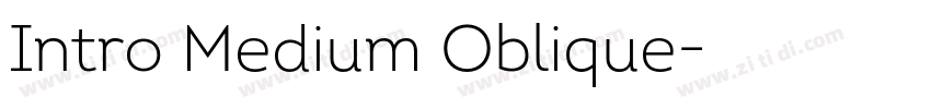 Intro Medium Oblique字体转换